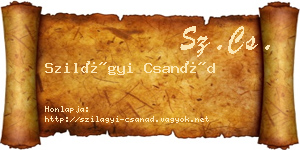 Szilágyi Csanád névjegykártya