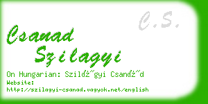 csanad szilagyi business card